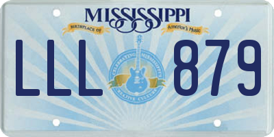 MS license plate LLL879