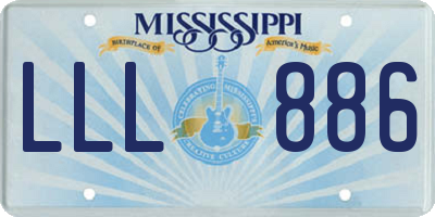 MS license plate LLL886