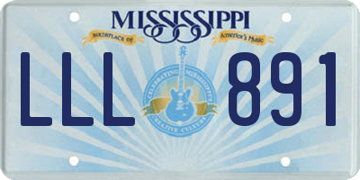 MS license plate LLL891