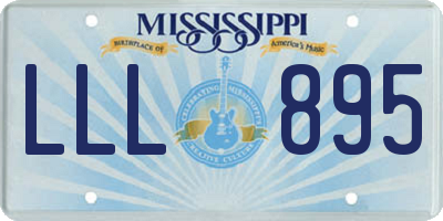 MS license plate LLL895