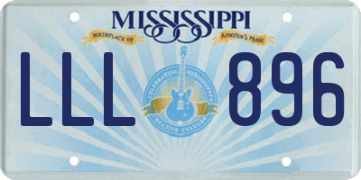 MS license plate LLL896