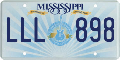 MS license plate LLL898
