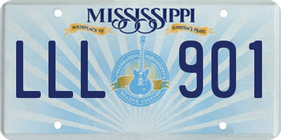 MS license plate LLL901
