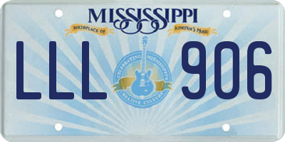 MS license plate LLL906