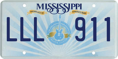 MS license plate LLL911