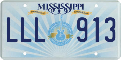 MS license plate LLL913