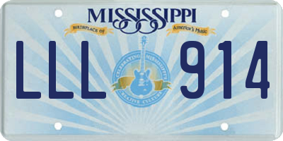 MS license plate LLL914