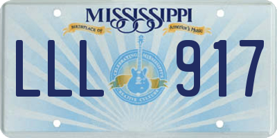 MS license plate LLL917