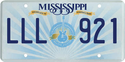 MS license plate LLL921