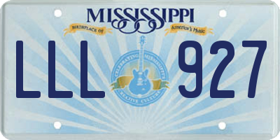 MS license plate LLL927