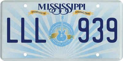 MS license plate LLL939