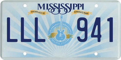 MS license plate LLL941