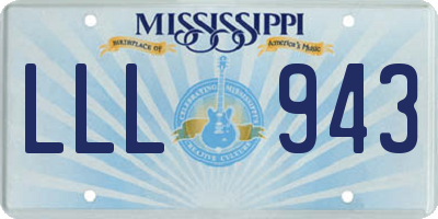 MS license plate LLL943