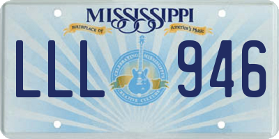 MS license plate LLL946
