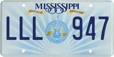 MS license plate LLL947