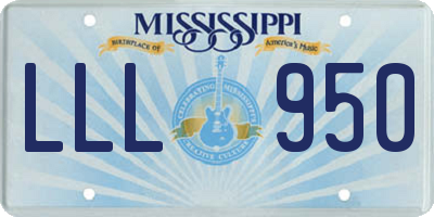MS license plate LLL950