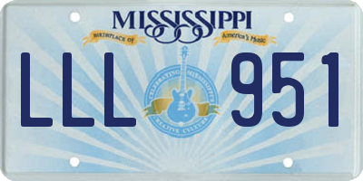 MS license plate LLL951