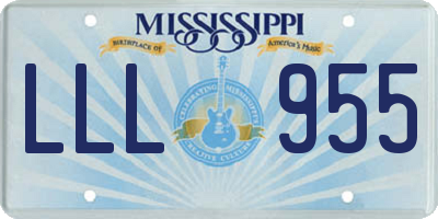 MS license plate LLL955
