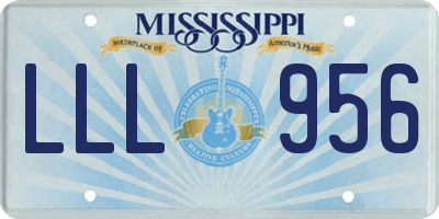MS license plate LLL956