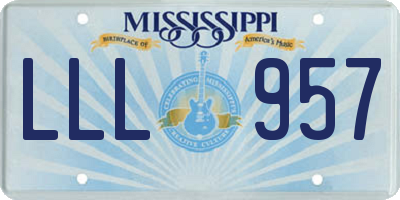MS license plate LLL957