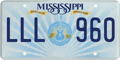 MS license plate LLL960