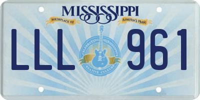 MS license plate LLL961