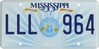 MS license plate LLL964