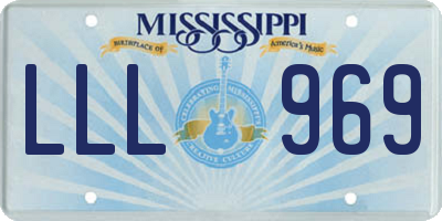 MS license plate LLL969
