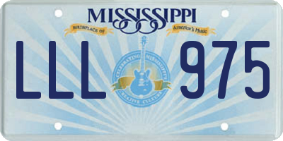 MS license plate LLL975