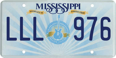 MS license plate LLL976