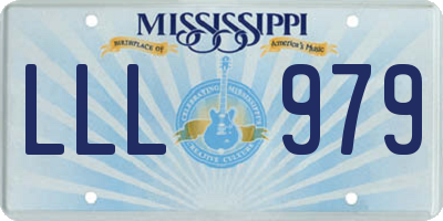 MS license plate LLL979