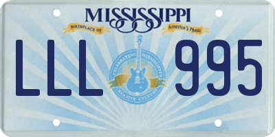 MS license plate LLL995