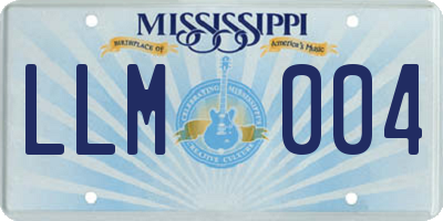 MS license plate LLM004