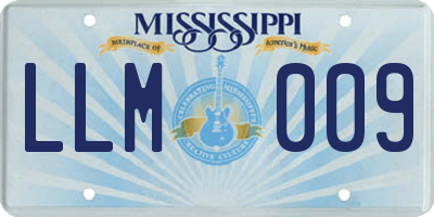 MS license plate LLM009