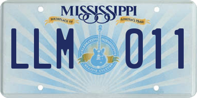 MS license plate LLM011