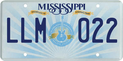 MS license plate LLM022