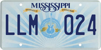MS license plate LLM024