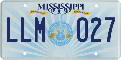 MS license plate LLM027
