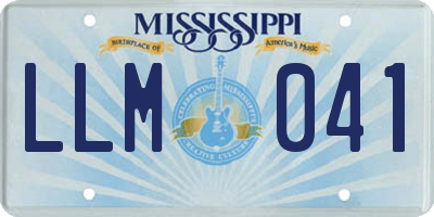 MS license plate LLM041