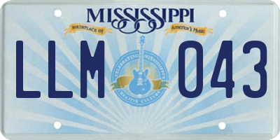 MS license plate LLM043