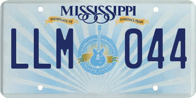 MS license plate LLM044