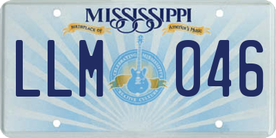 MS license plate LLM046