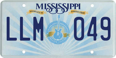 MS license plate LLM049