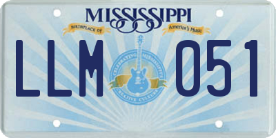 MS license plate LLM051