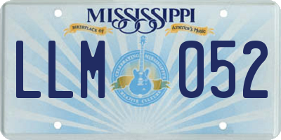 MS license plate LLM052