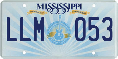 MS license plate LLM053