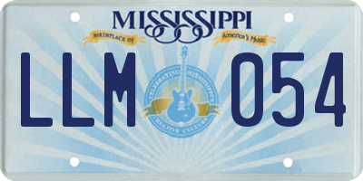 MS license plate LLM054