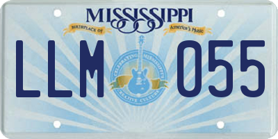 MS license plate LLM055