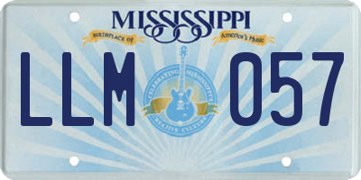 MS license plate LLM057