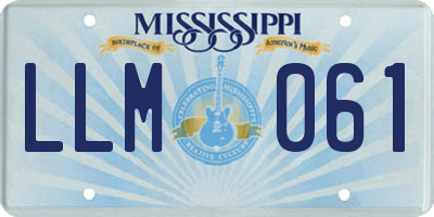 MS license plate LLM061